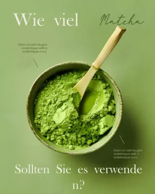 Instagram-Beitrag „Grüner Minimal Matcha-Leitfaden“