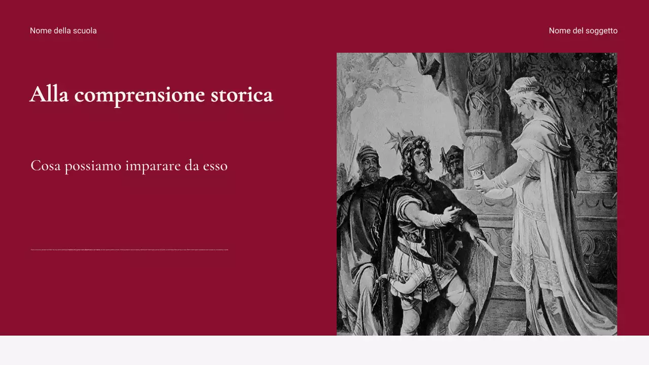 Presentazione dell'evento storico moderno e pulito rosso