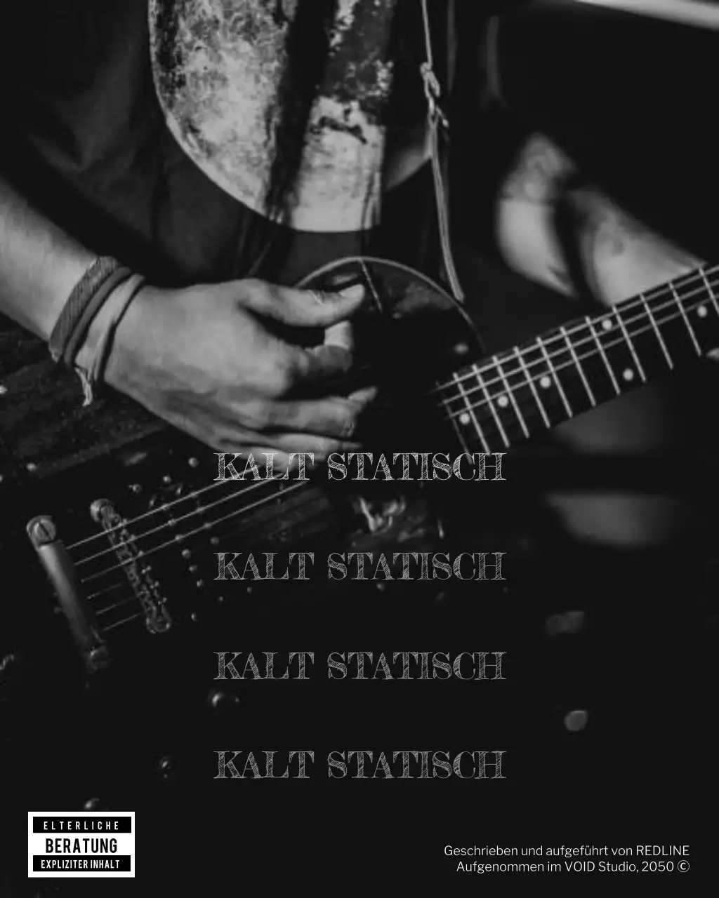 Monochromer Instagram-Post zur Albumcover-Promotion