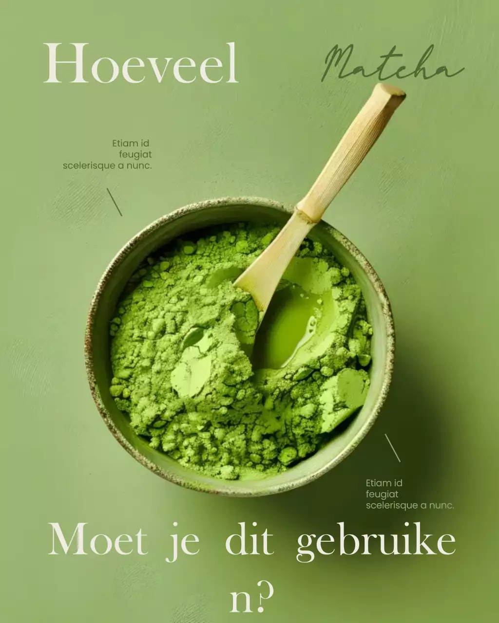 Groene Minimal Matcha Gids Instagram Post