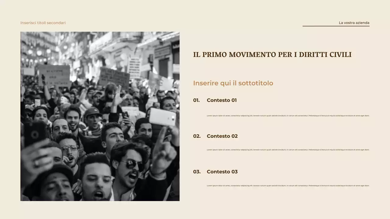 Presentazione dell'annuncio di uguaglianza Beige Vintage