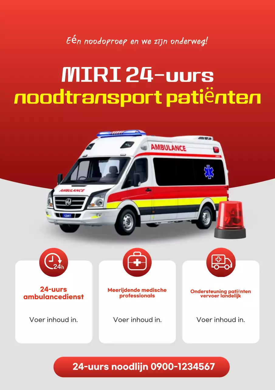 Rode Eenvoudige Ambulance