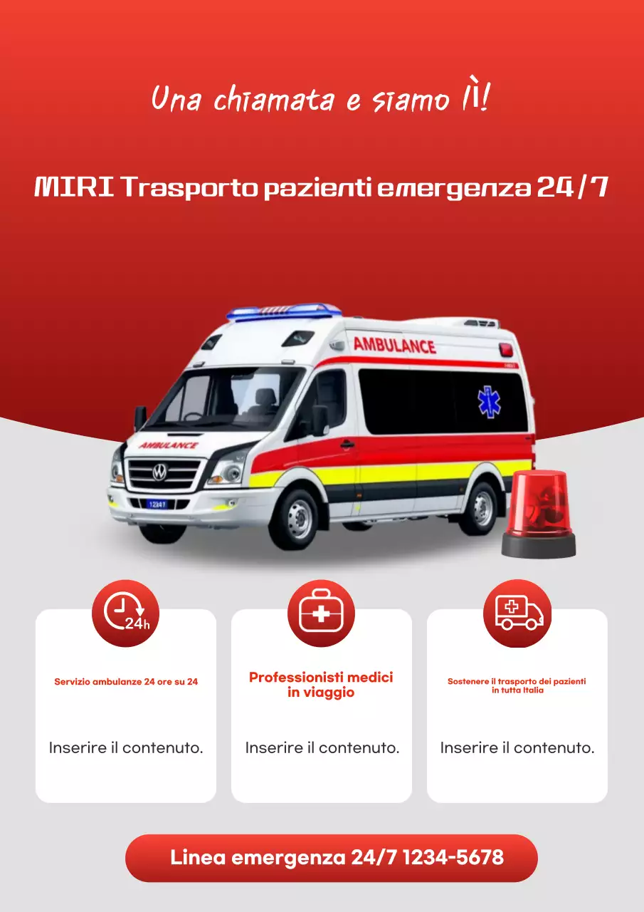 Ambulanza semplice rossa