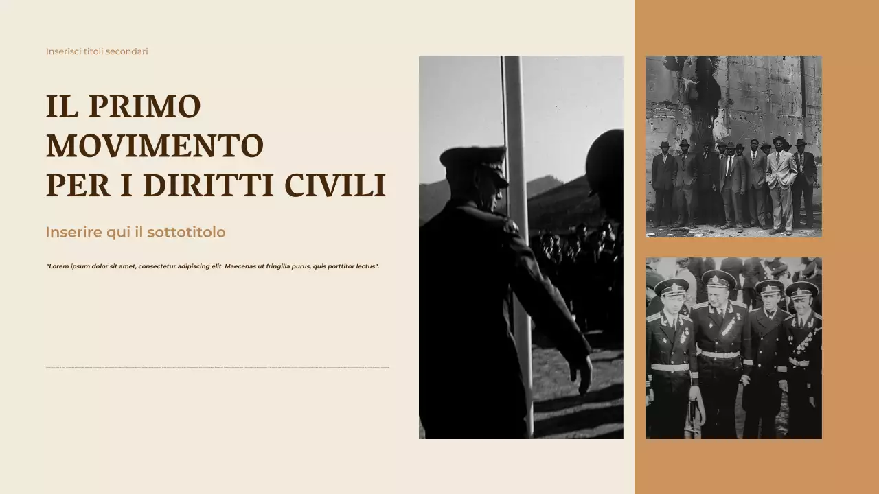 Presentazione dell'annuncio di uguaglianza Beige Vintage