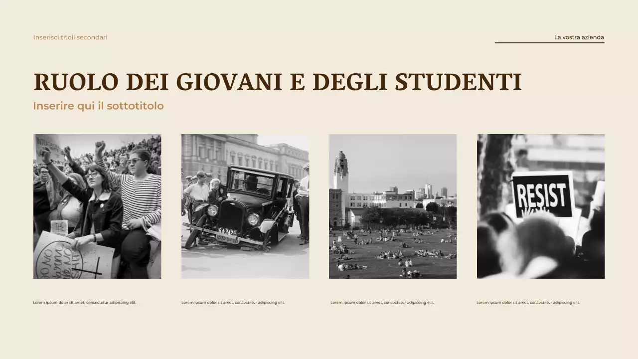 Presentazione dell'annuncio di uguaglianza Beige Vintage