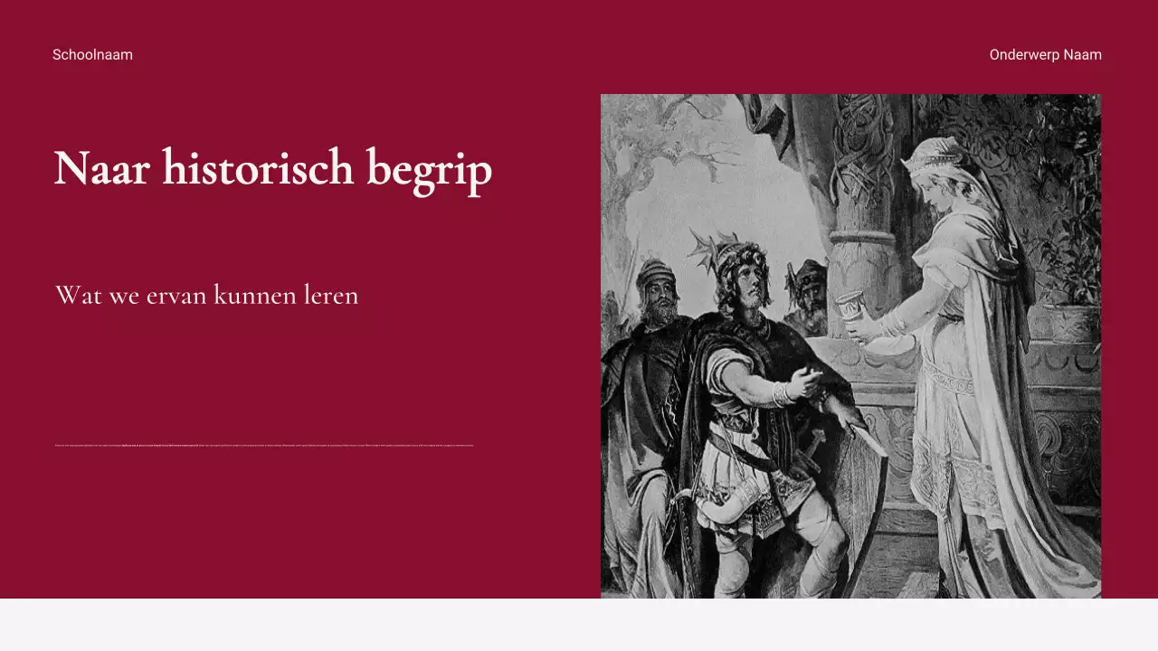 Moderne en schone rode historische evenementenpresentatie