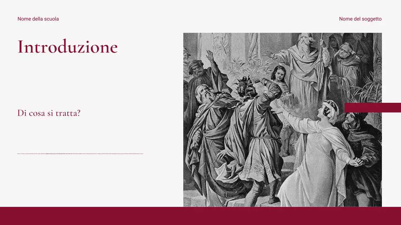 Presentazione dell'evento storico moderno e pulito rosso