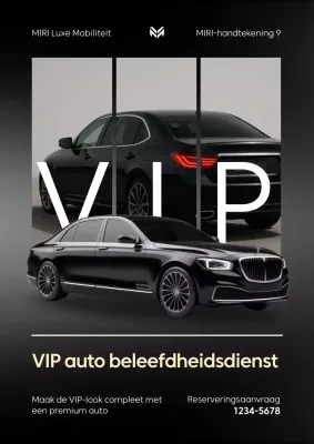 zwarte luxe auto advertentie