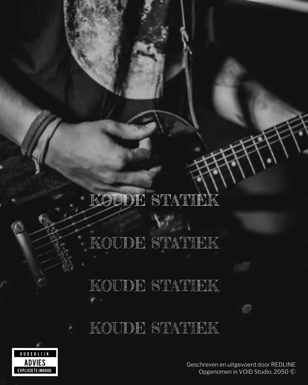 Promotie Instagram-bericht voor monochrome albumhoes