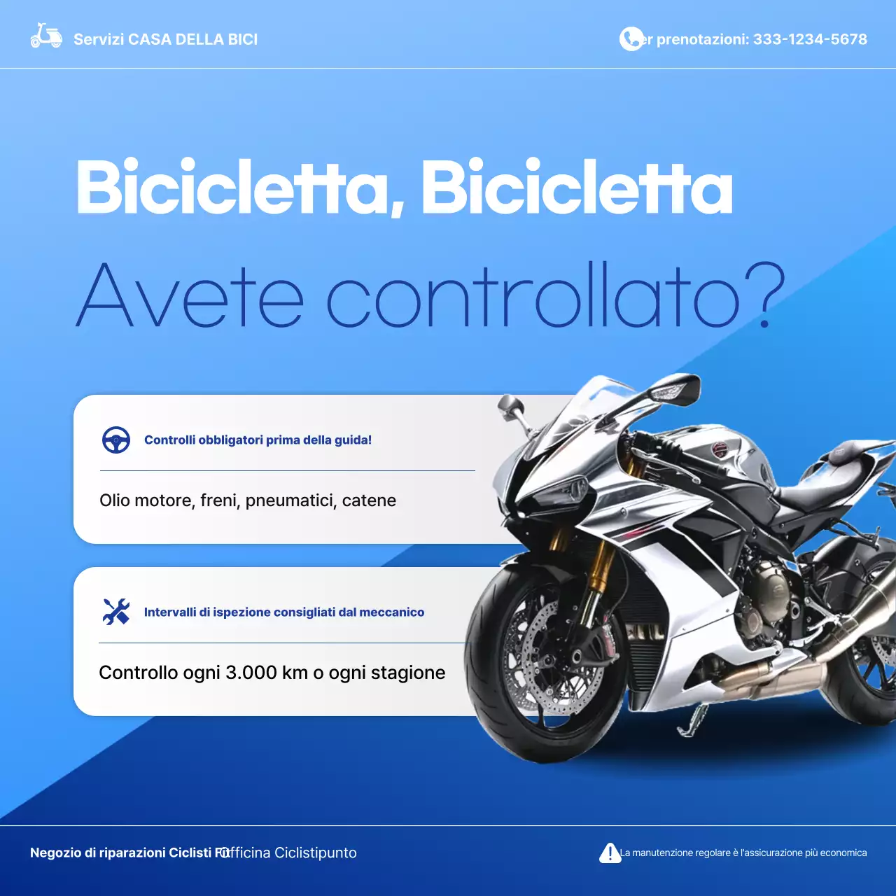 Guida all'ispezione dei veicoli moderni blu