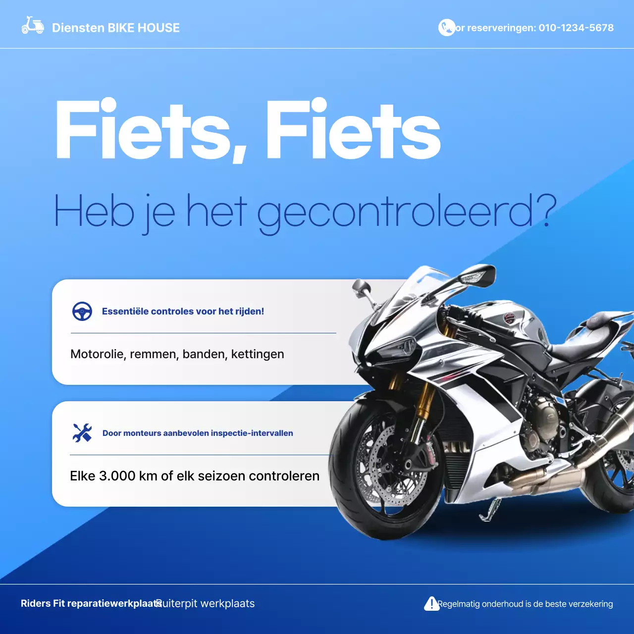 Blauwe moderne voertuiginspectiegids