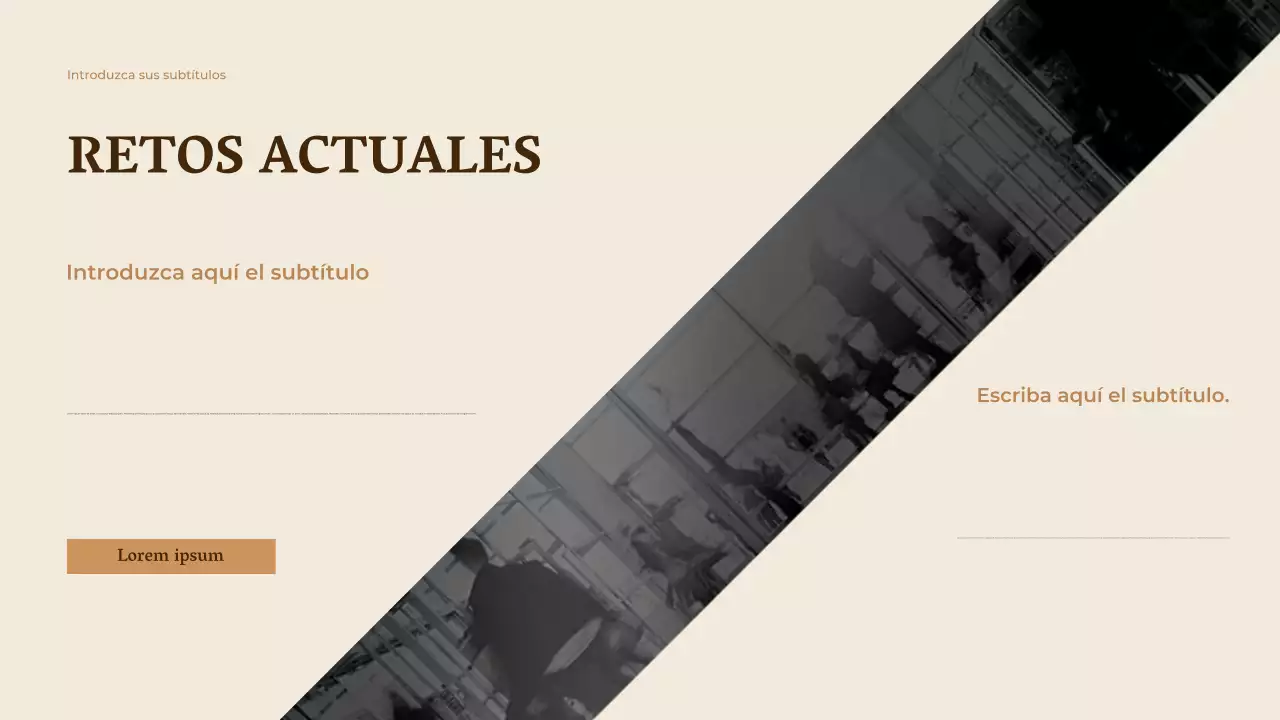 Presentación del anuncio de igualdad vintage beige