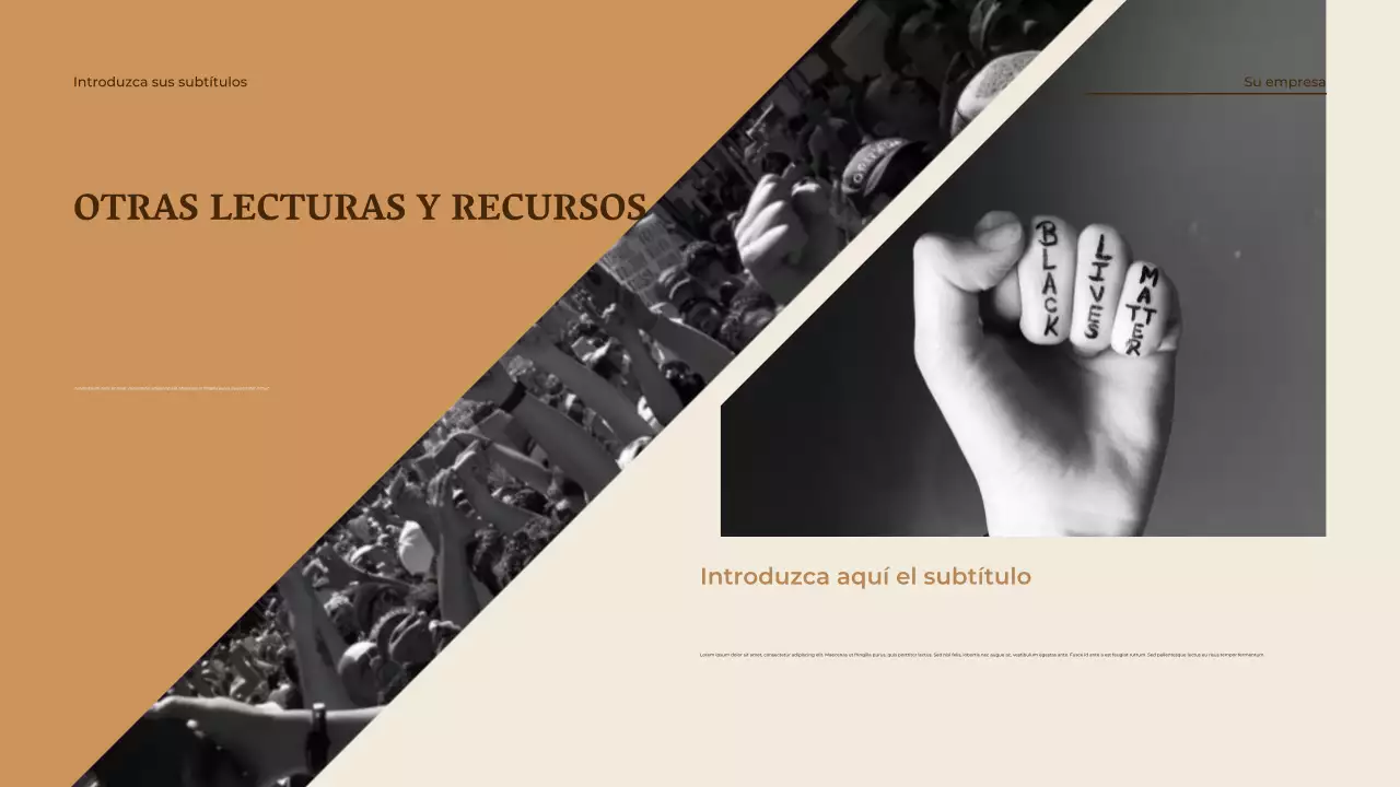 Presentación del anuncio de igualdad vintage beige