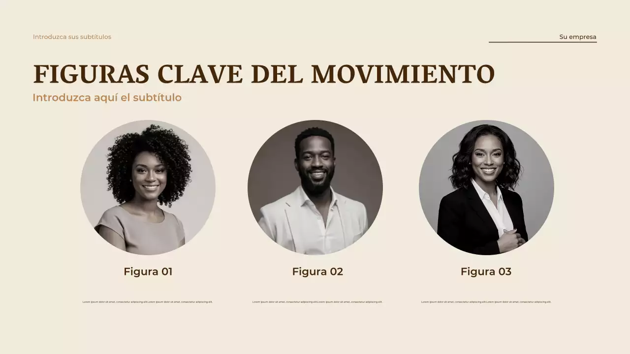 Presentación del anuncio de igualdad vintage beige