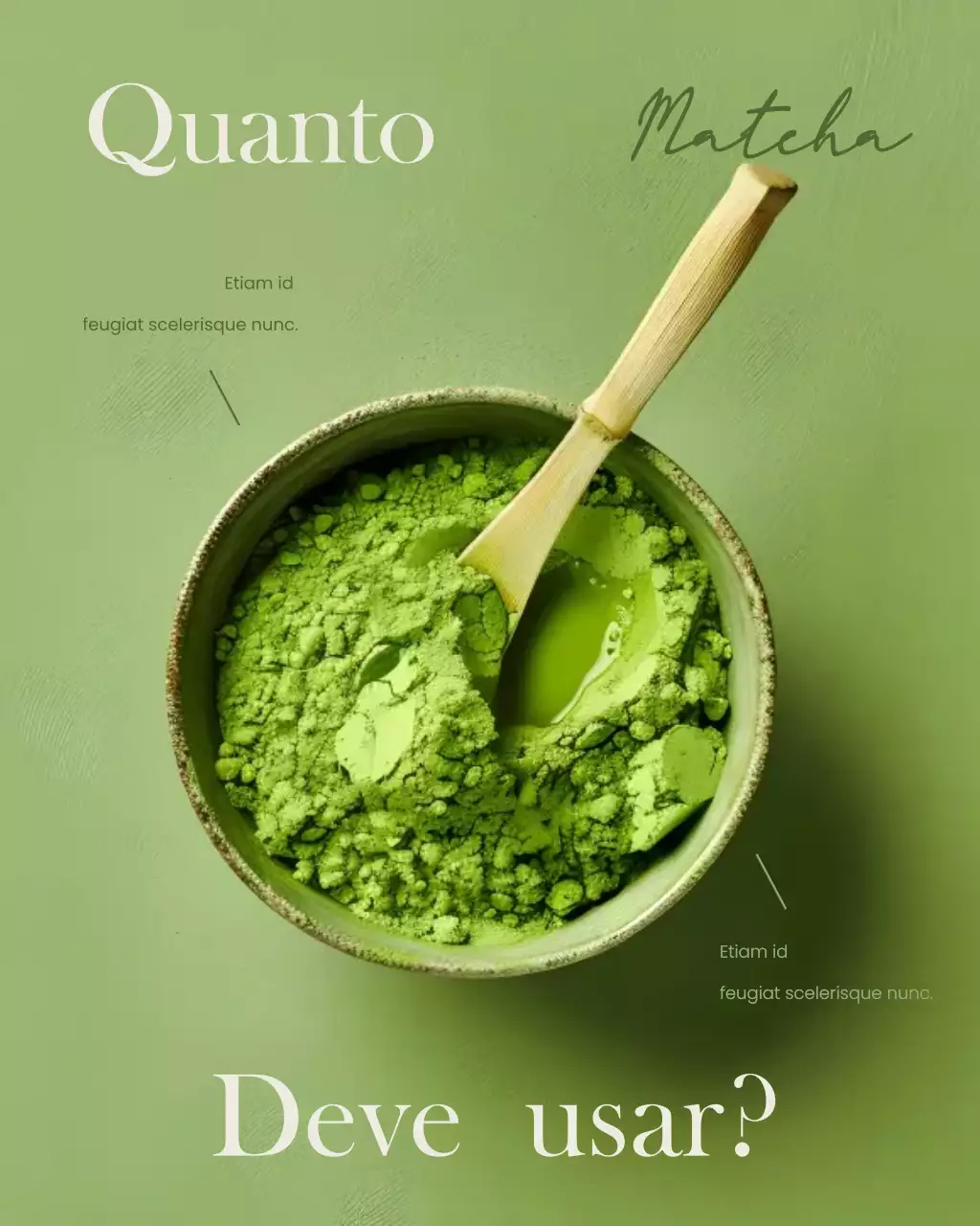 Guia de Matcha Verde Minimalista - Postagem no Instagram