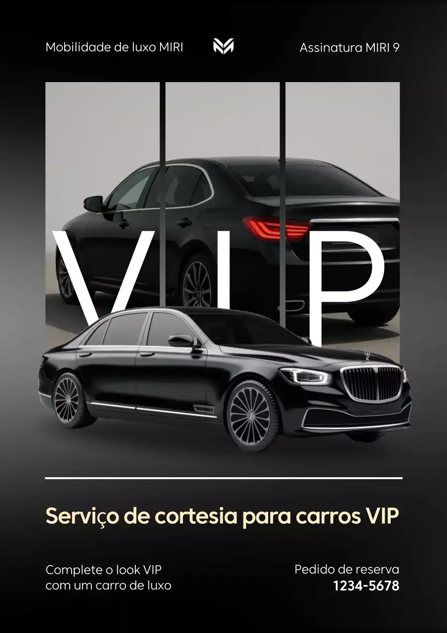 propaganda de carro de luxo preto