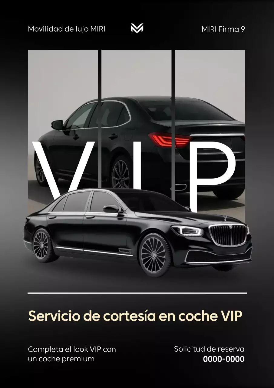 Anuncio de coche de lujo negro