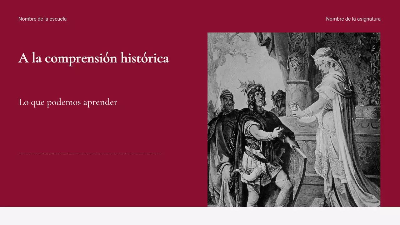 Presentación del evento histórico rojo, moderno y limpio