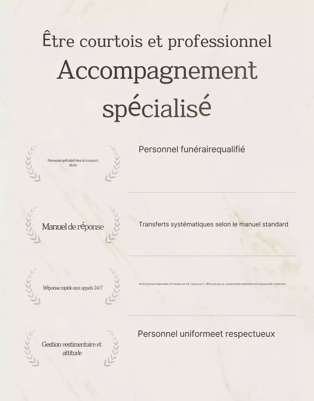 Guide des funérailles de luxe beiges