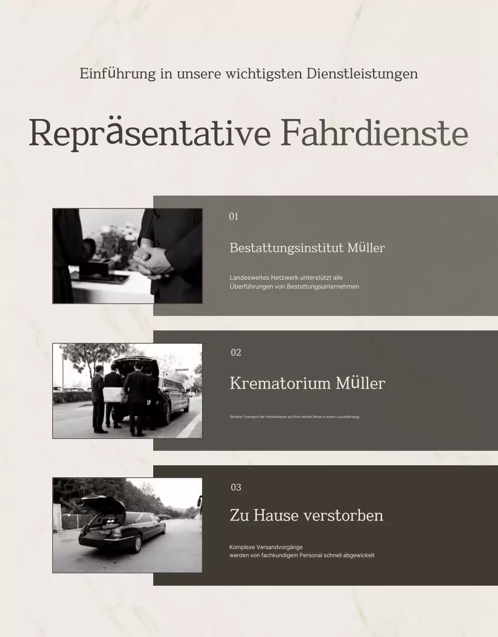 Beige Luxury Bestattungsführer