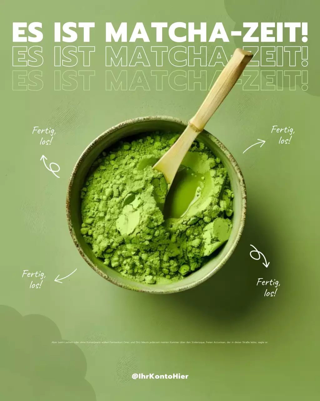 Grüner Modern Matcha Mood Post Instagram-Beitrag