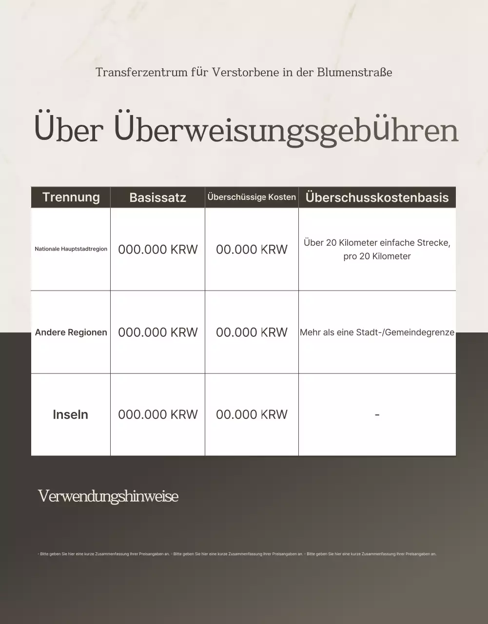 Beige Luxury Bestattungsführer