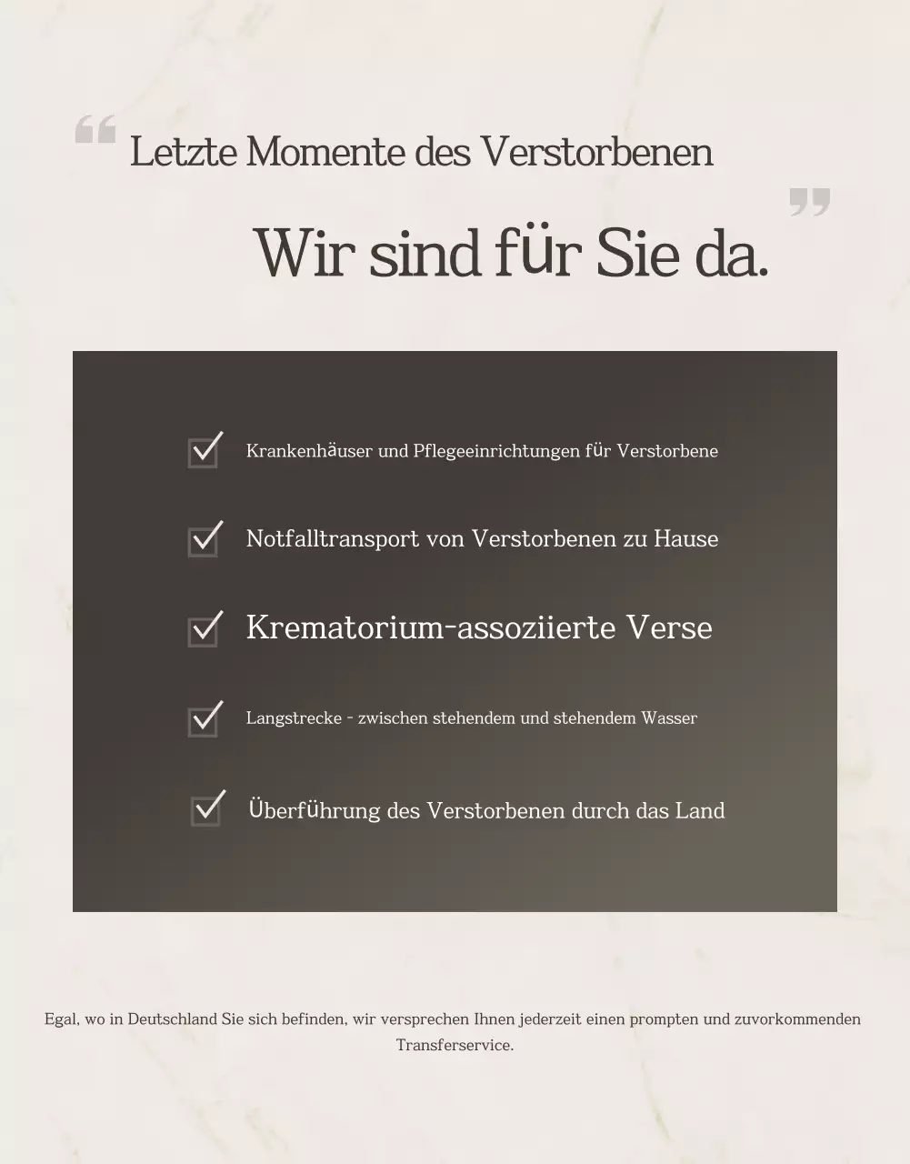 Beige Luxury Bestattungsführer