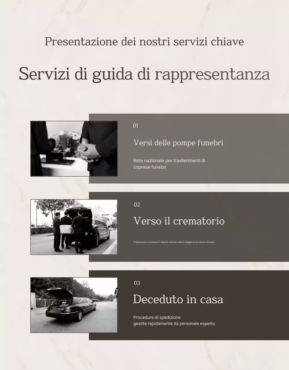 Guida funeraria di lusso Beige