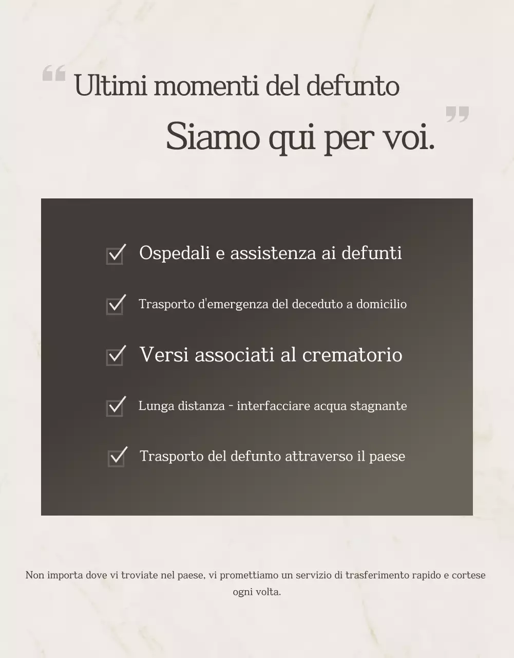 Guida funeraria di lusso Beige