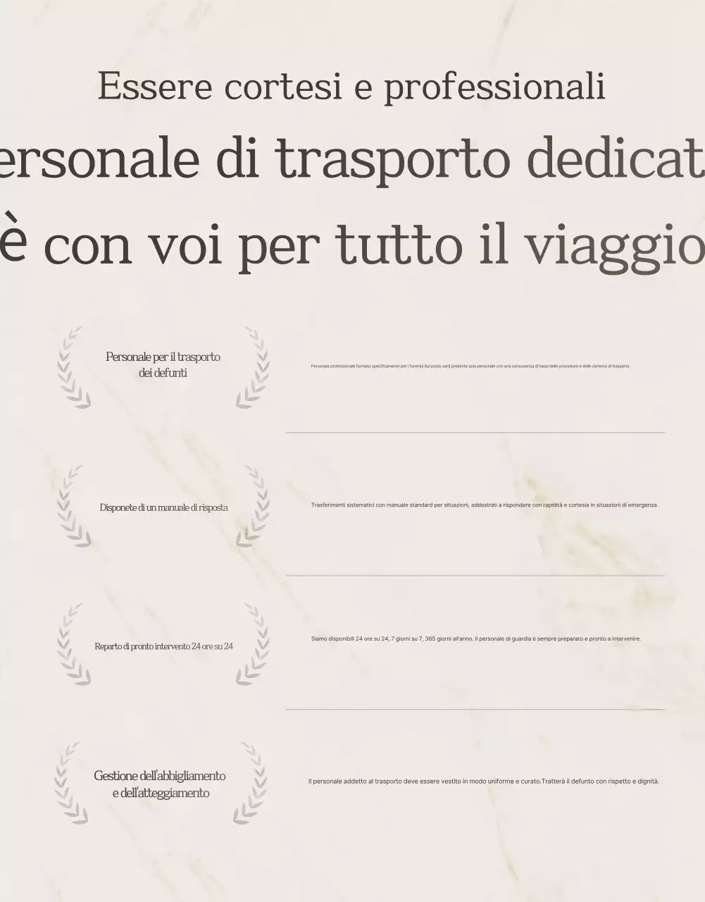 Guida funeraria di lusso Beige