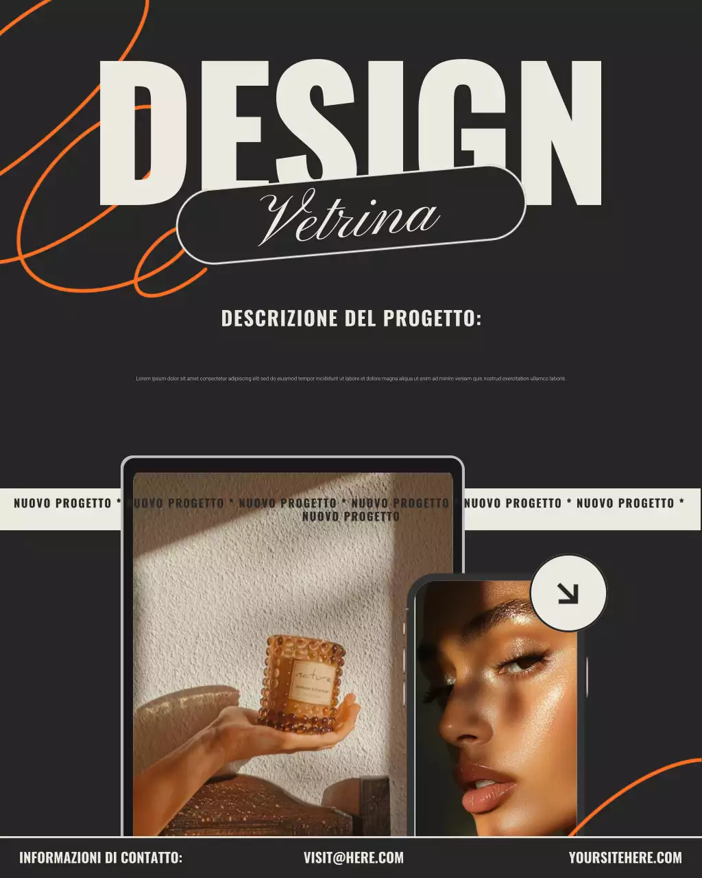 Vetrina di design moderno nero