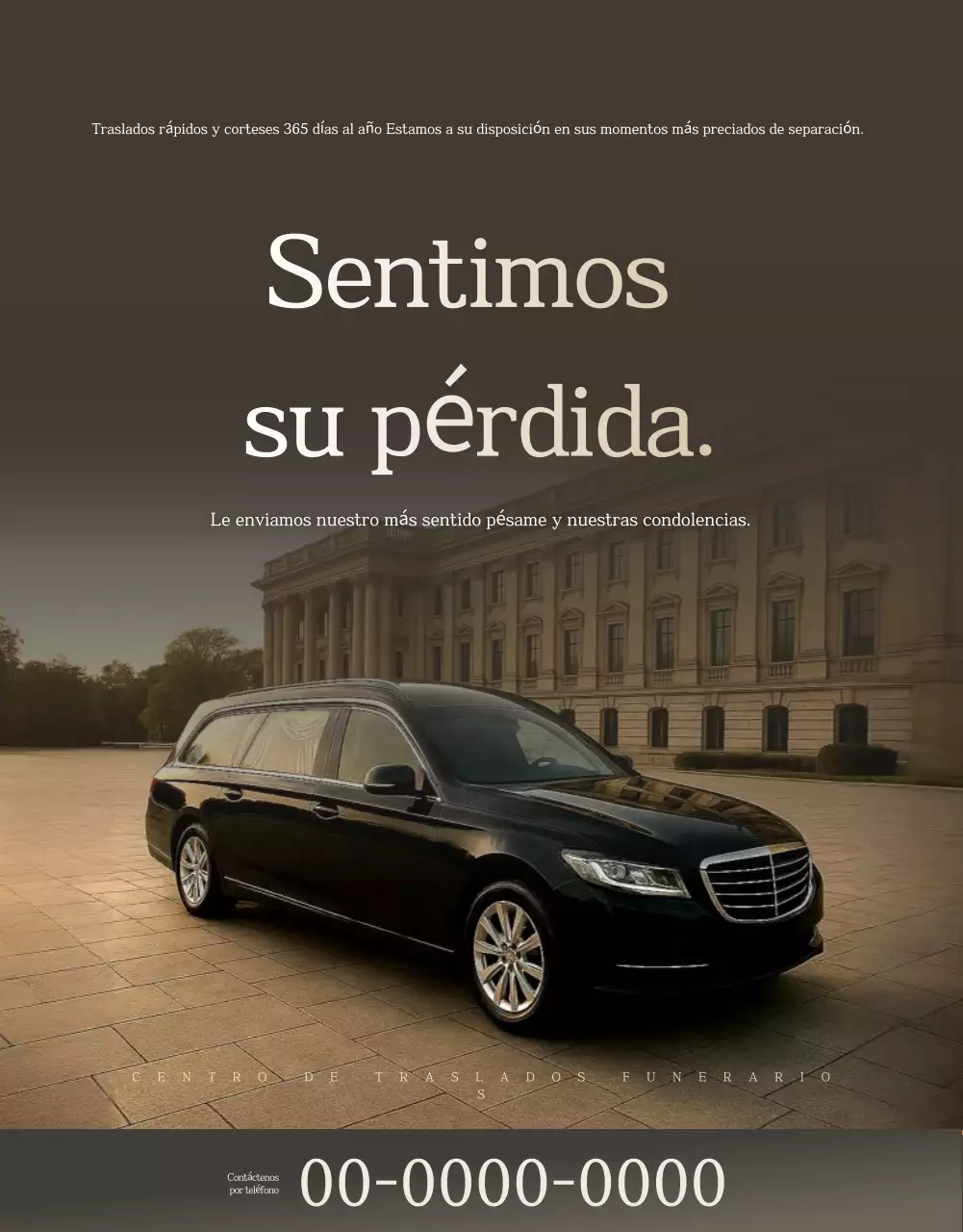 Guía funeraria de lujo en beige