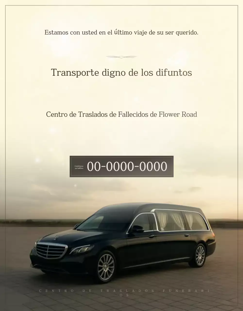 Guía funeraria de lujo en beige