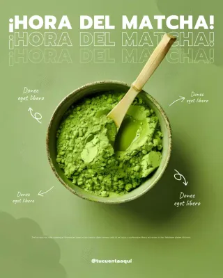 Publicación de Instagram sobre el estado de ánimo de Green Modern Matcha