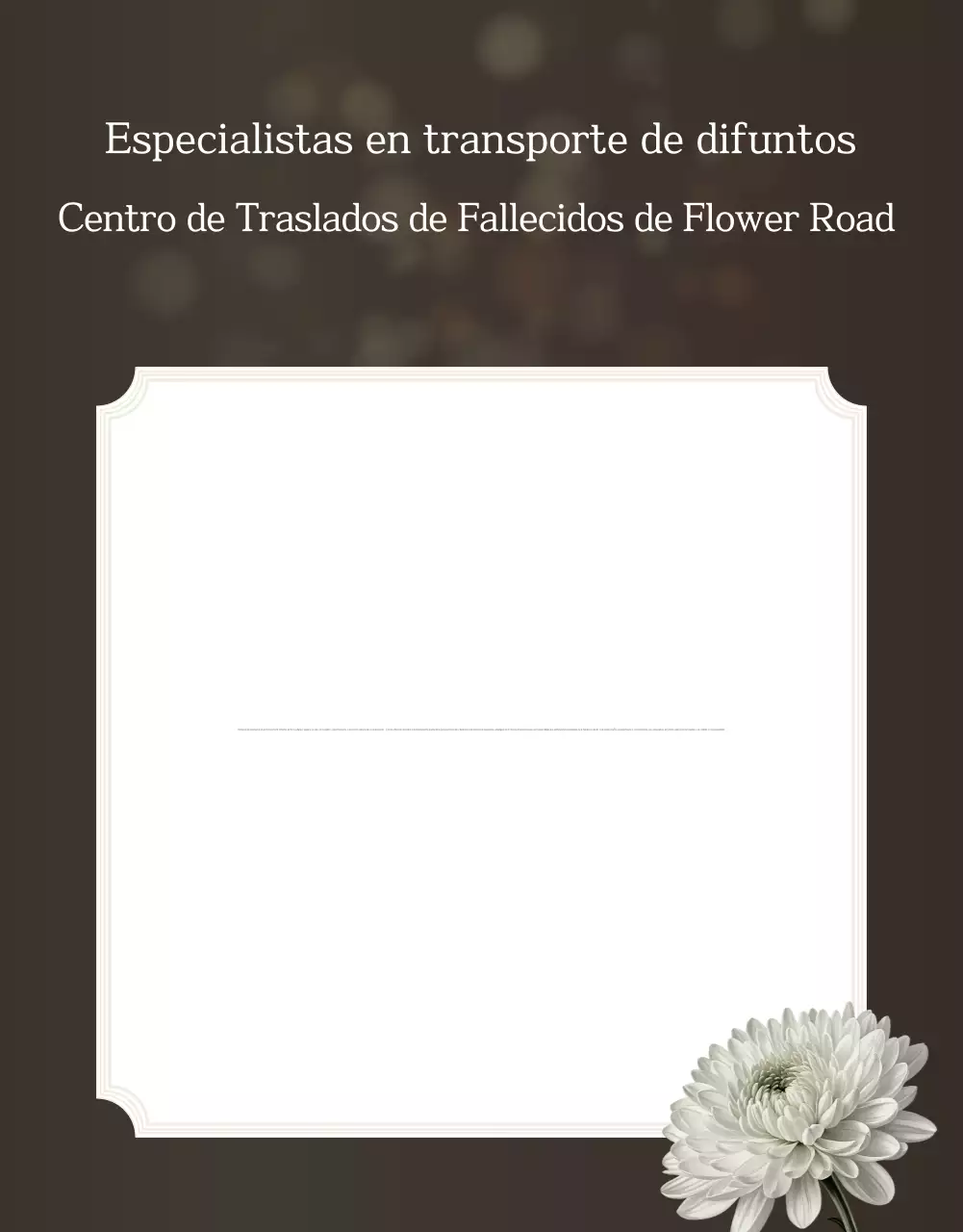 Guía funeraria de lujo en beige