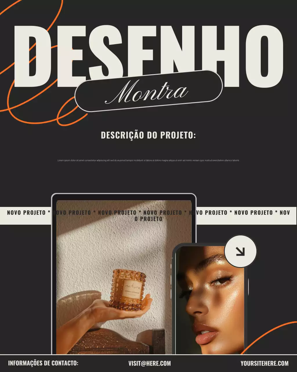 Vitrine de Design Moderno Preto