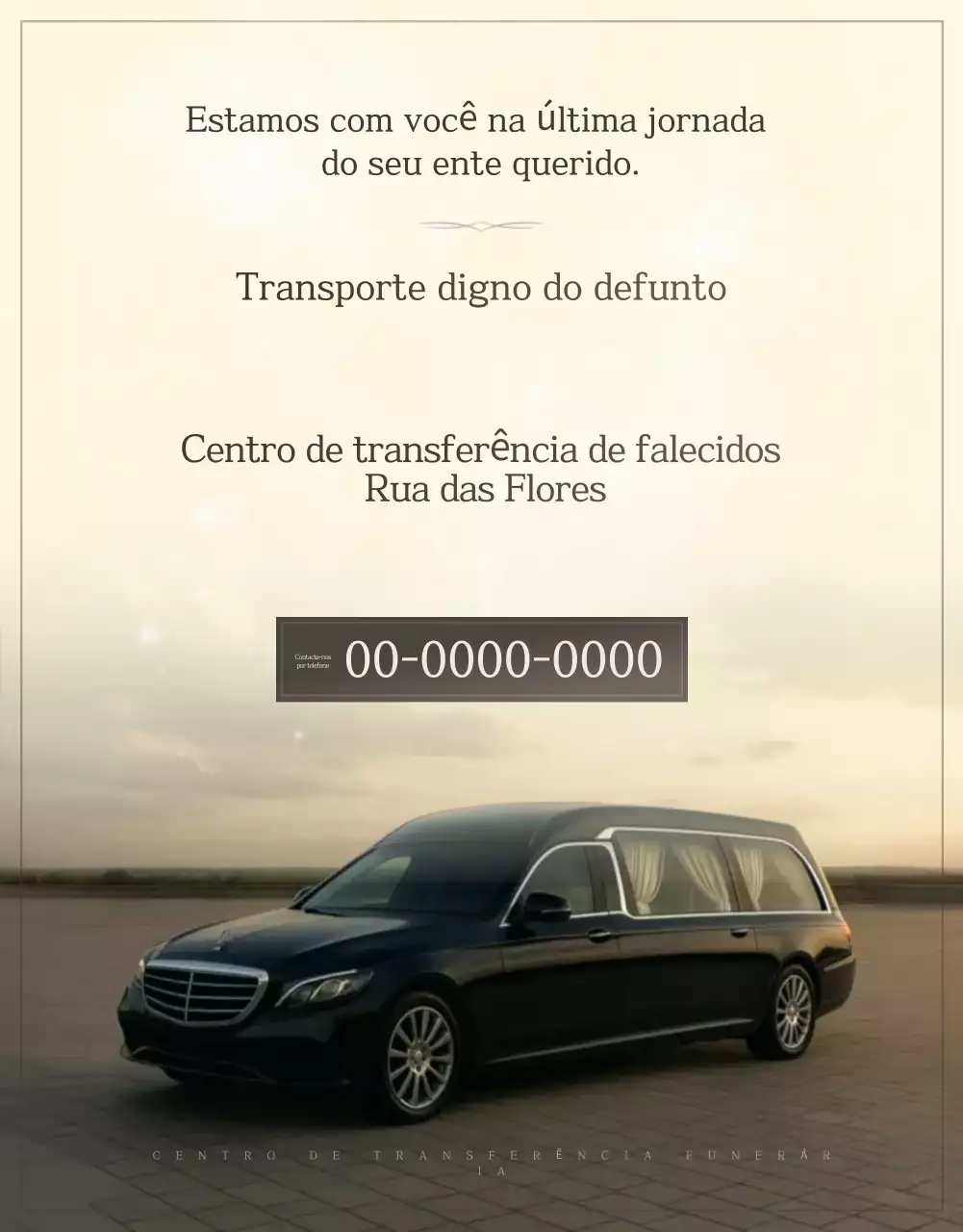 Guia Funerário de Luxo Bege