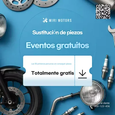 Promoción de eventos modernos Sky Blue