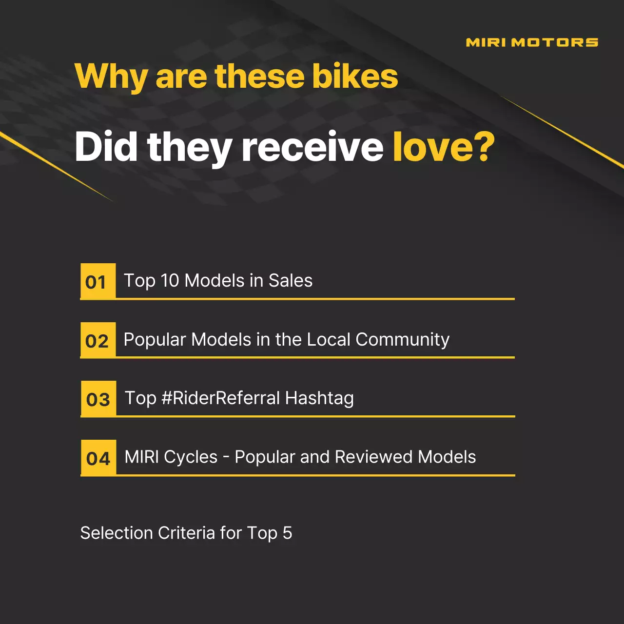 Anúncio de motocicleta preta moderna