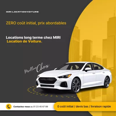 Promotion publicitaire de voitures modernes noires