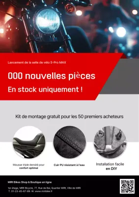 Publicité pour une moto moderne rouge