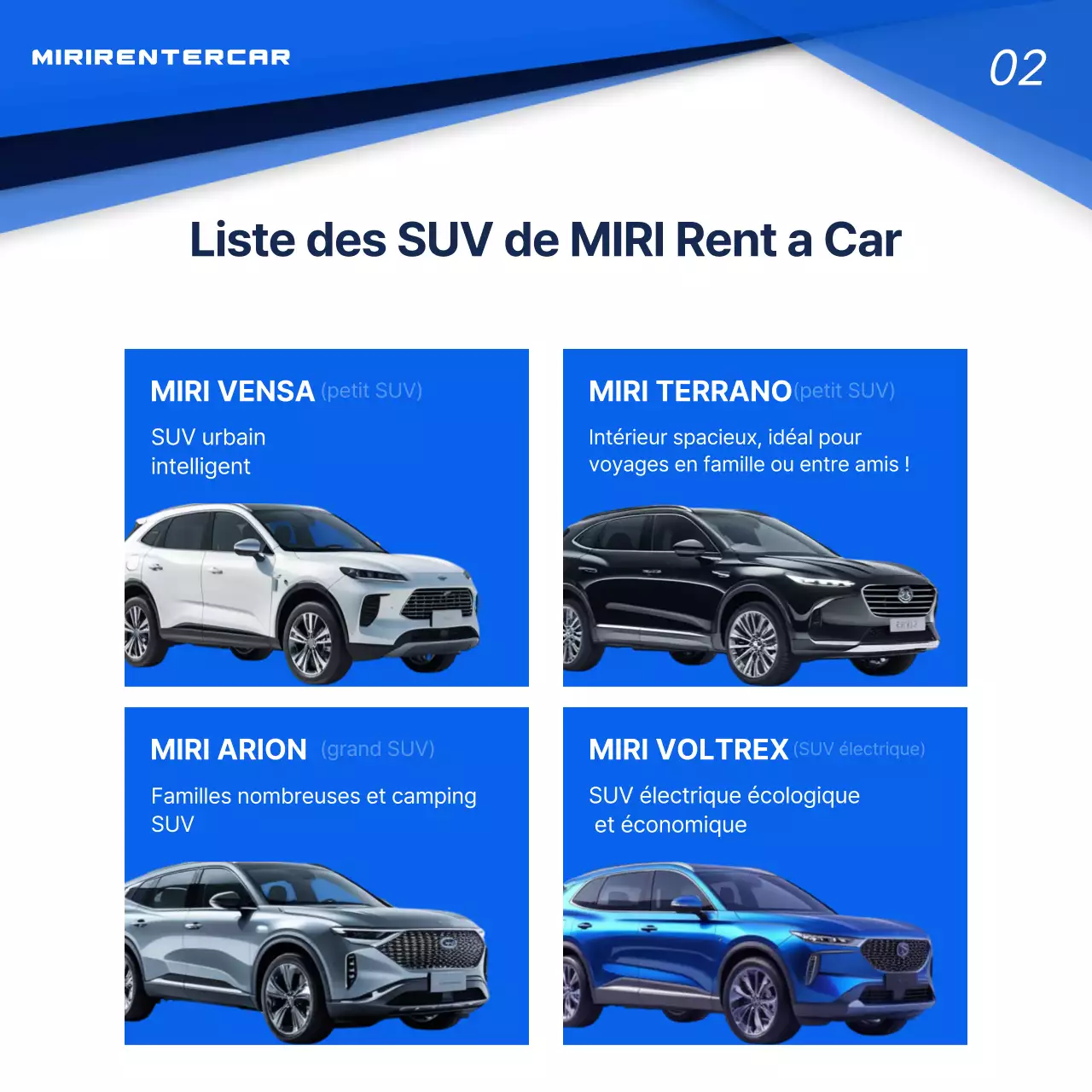 Publicité pour une voiture bleue moderne