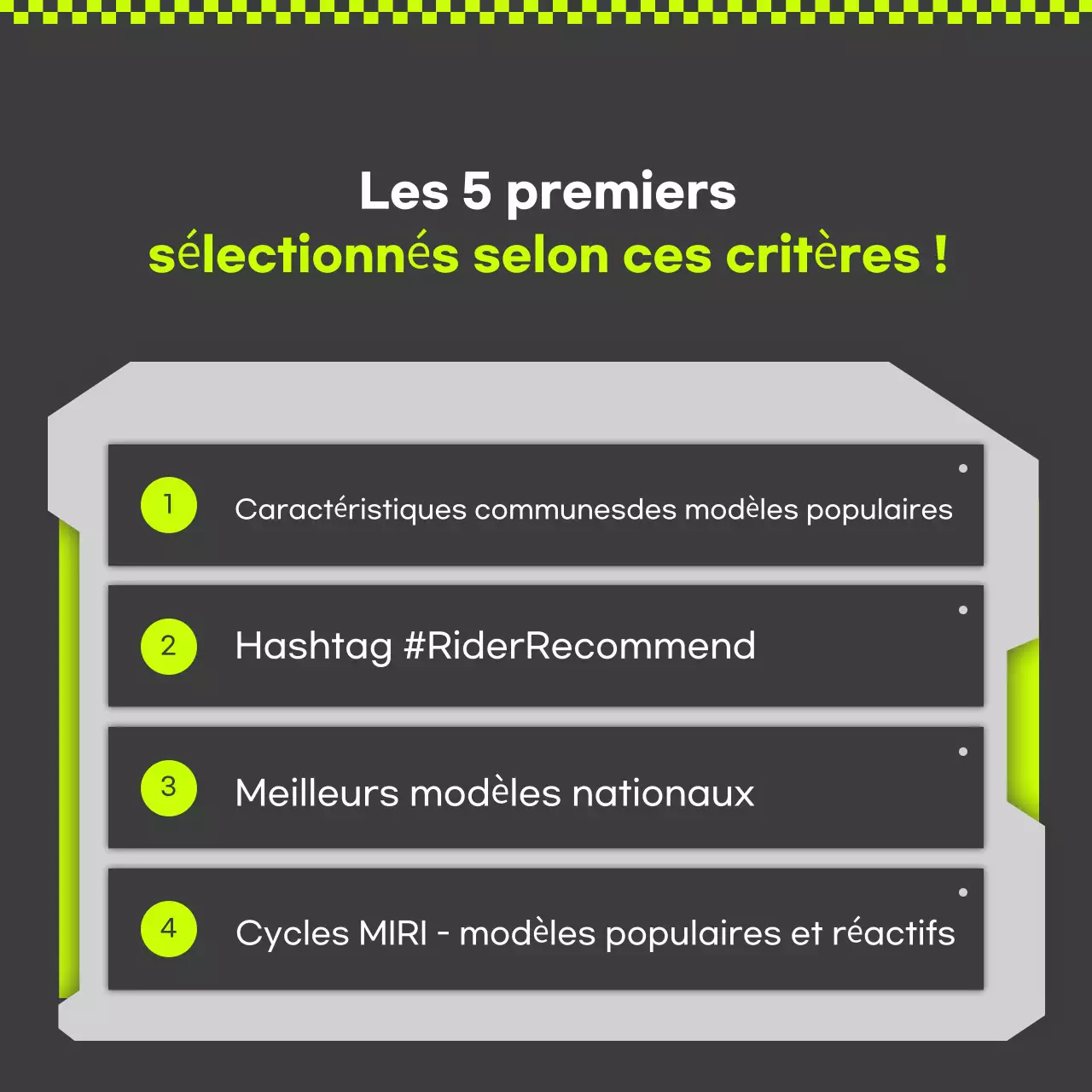 Publicité pour une moto verte et moderne