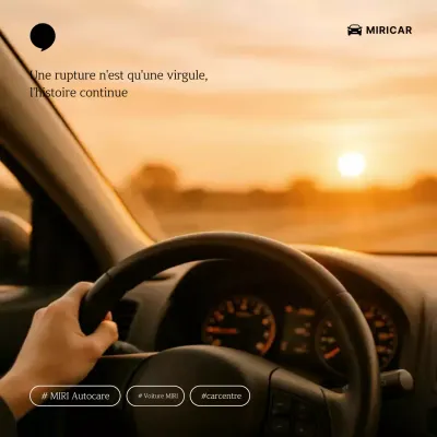 Publicité pour une voiture moderne orange