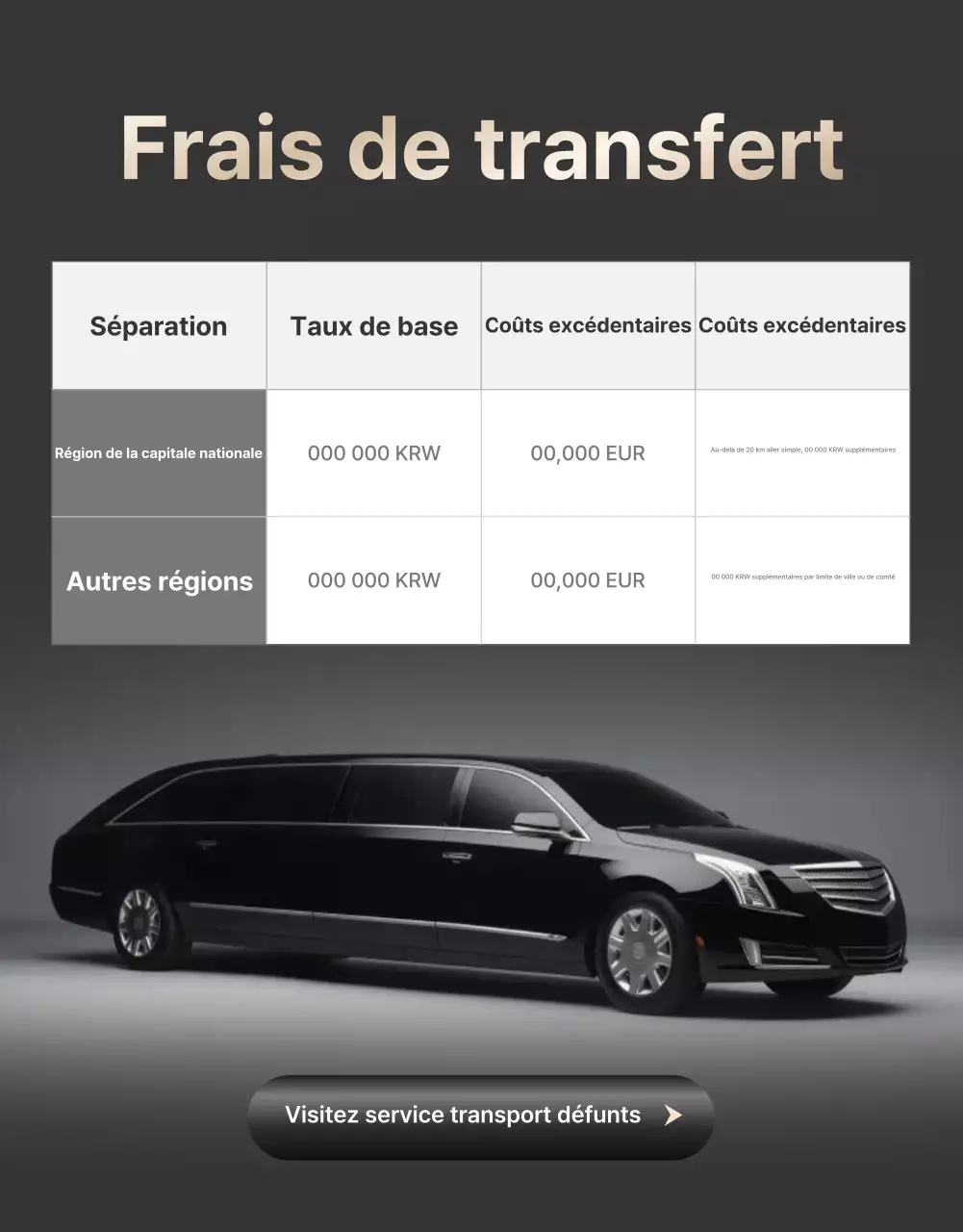 Publicité pour un transporteur de voitures simple et noir