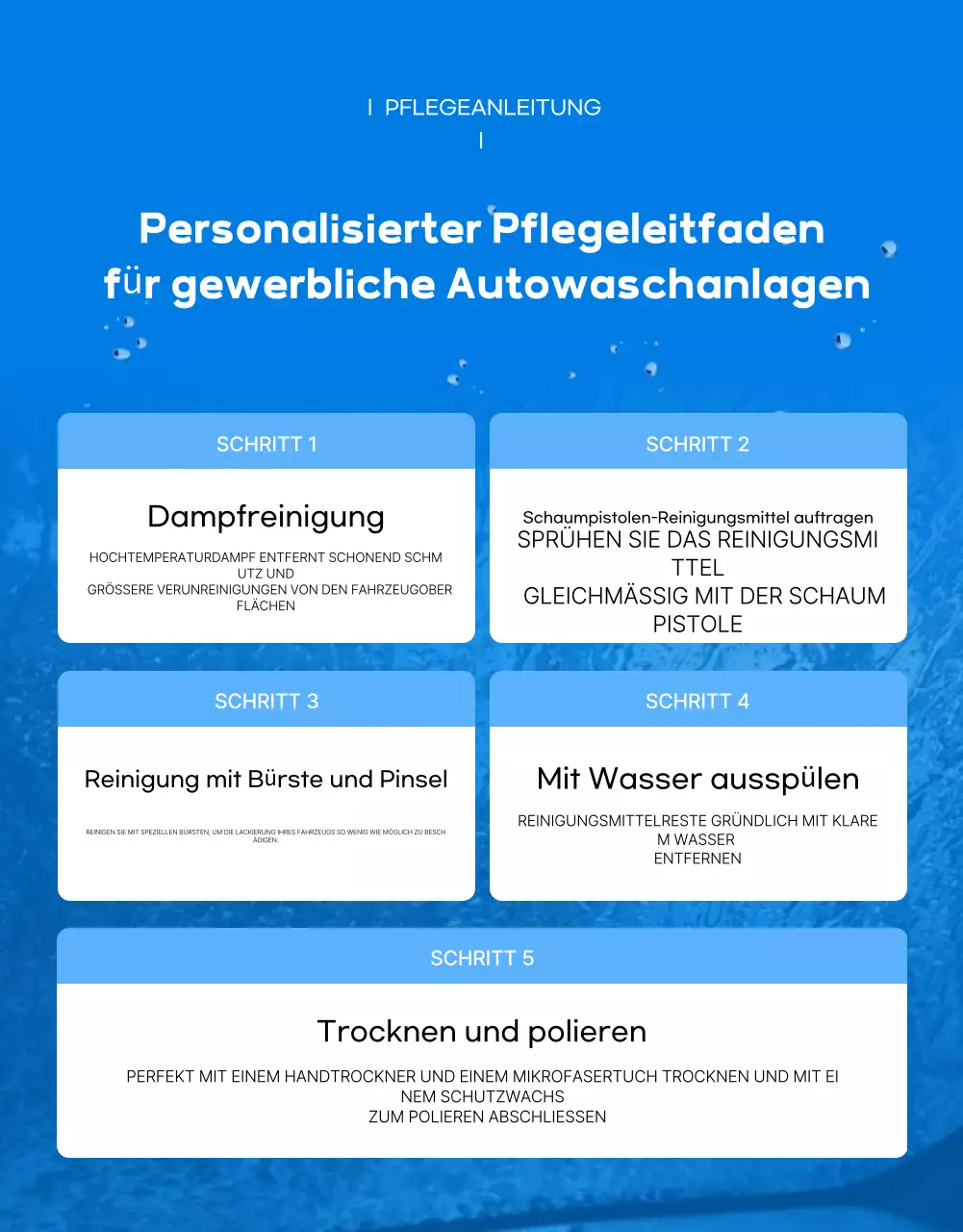Blaue moderne Autowasch-Service-Aktion