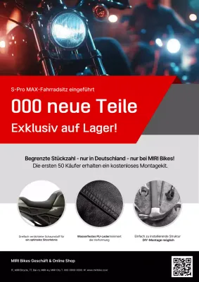 Rote moderne Motorradwerbung