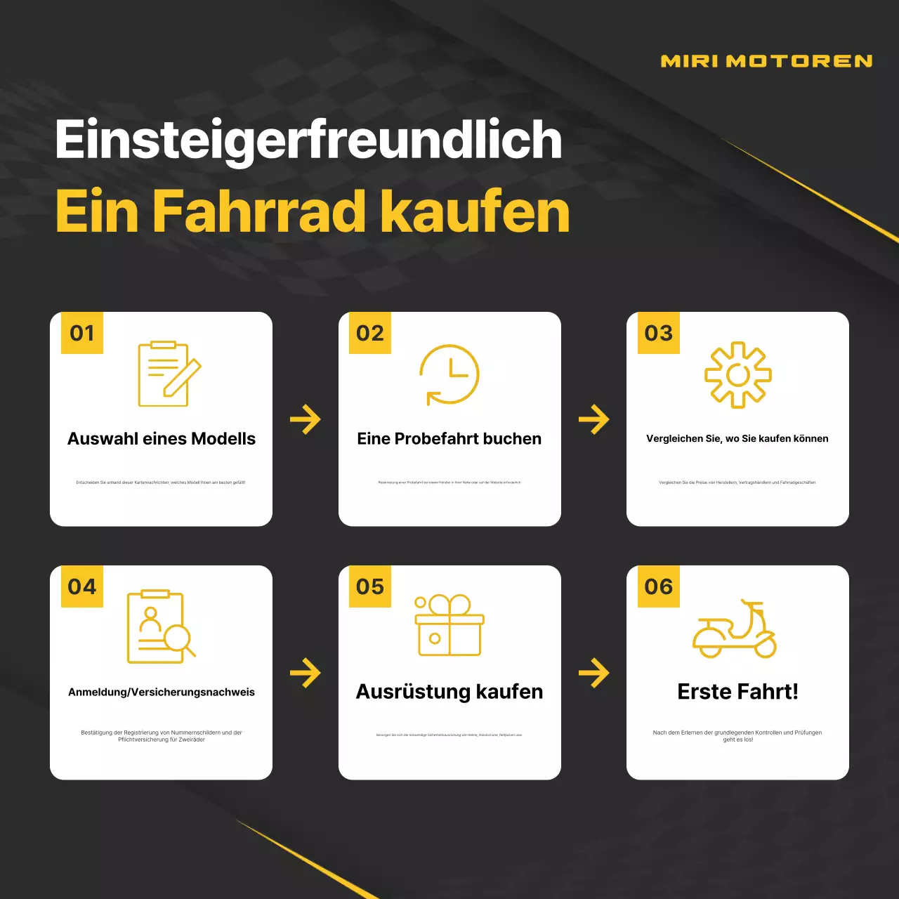 Schwarze moderne Motorradwerbung