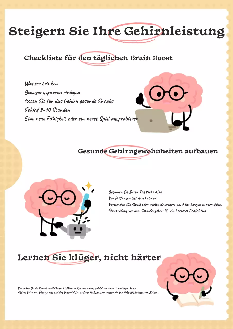 Beige Moderner Gehirnführer Poster