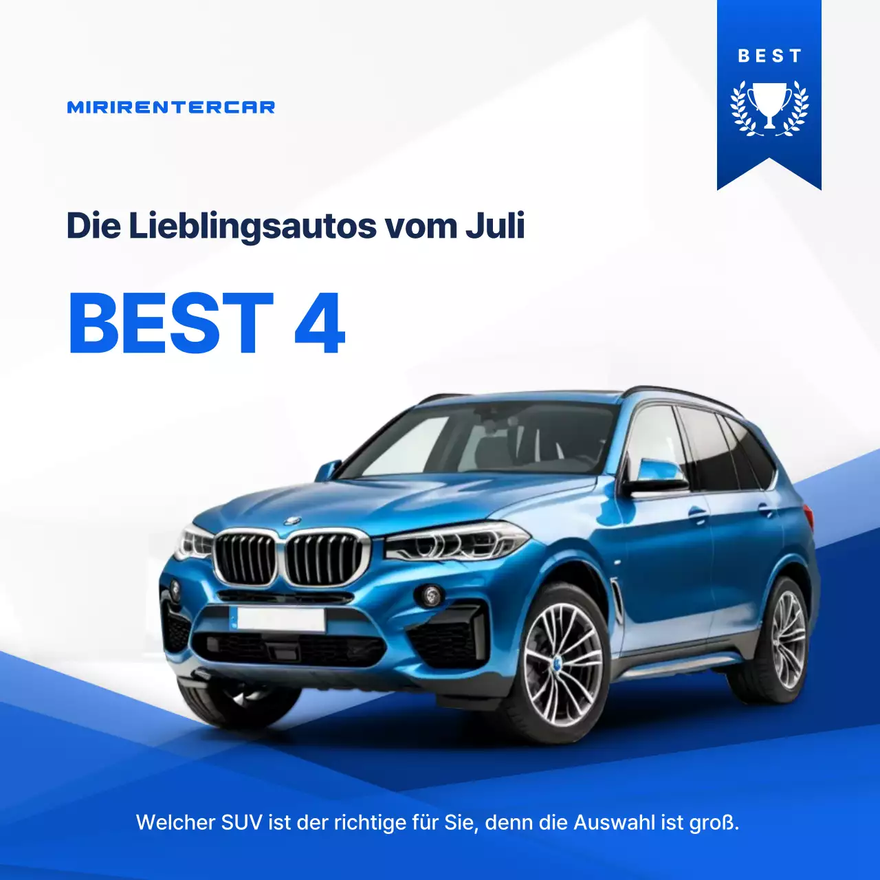 Blaue moderne Autowerbung